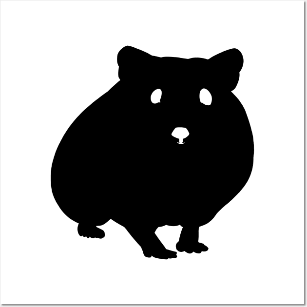 Hamster Black Silhouette Pet Animal Cool Style Wall Art by gin3art